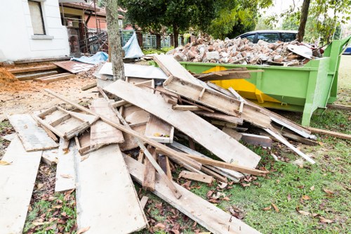 Removal team preparing eco-friendly flat clearance in Marylebone