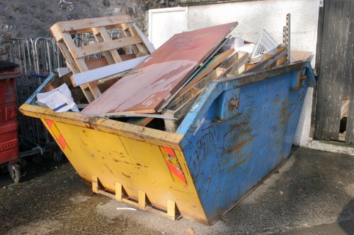 Professionals conducting garage clearance in Marylebone